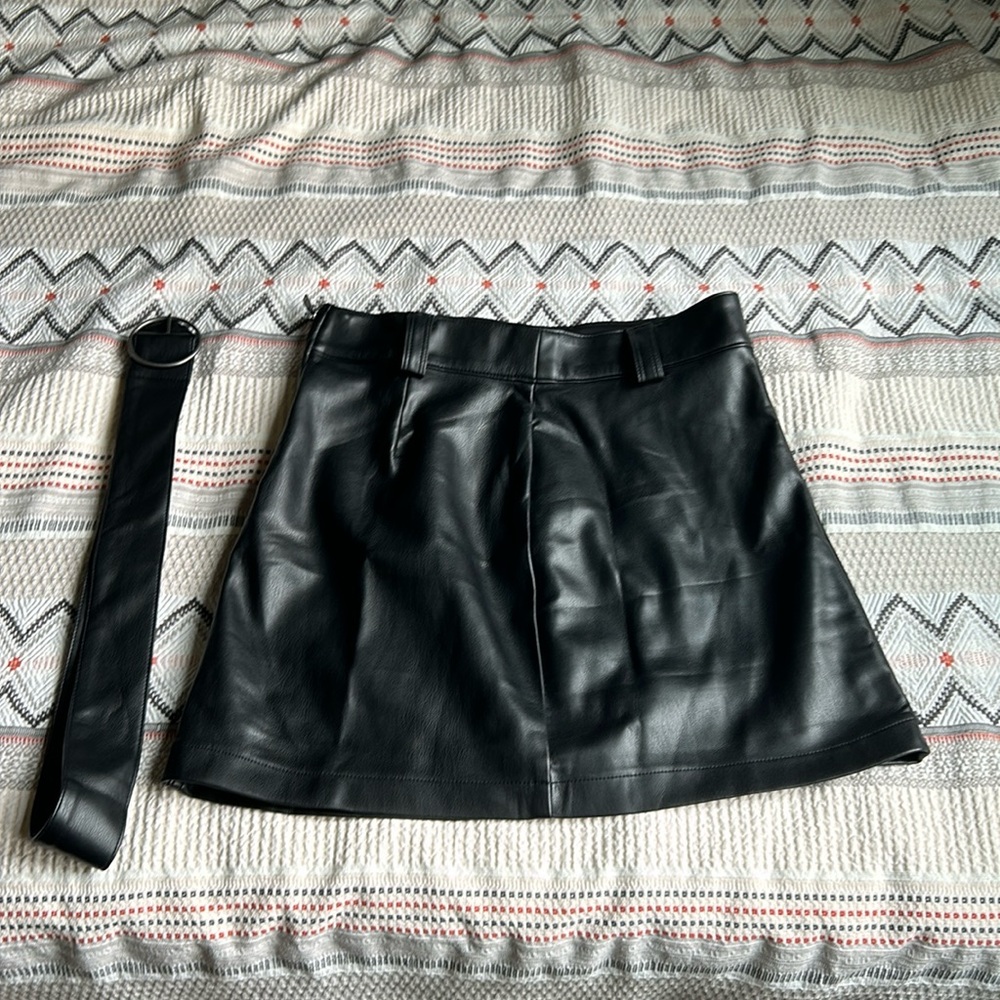 Hollister Black Pleather Skirt